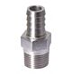 Stainless - 1/2 in. MPT x 1/2 in. Barb 